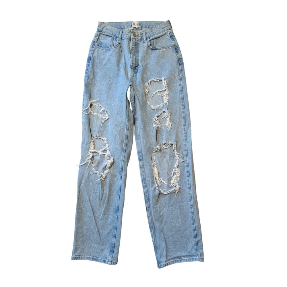 BDG Urban Outfitters Jeans Womens 29 Light Wash High Rise Baggy Distressed Denim